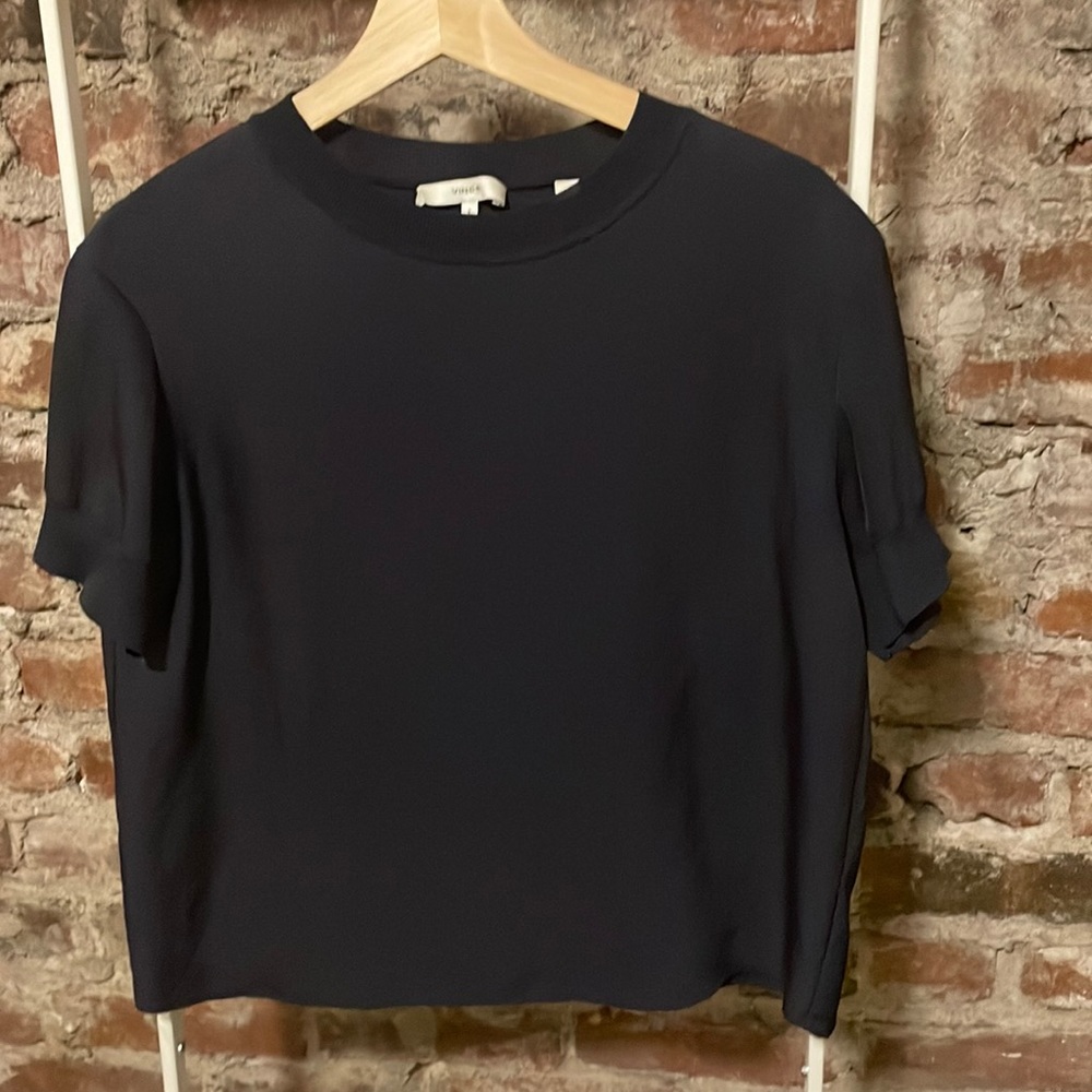 Vince Silk Tee Cropped
